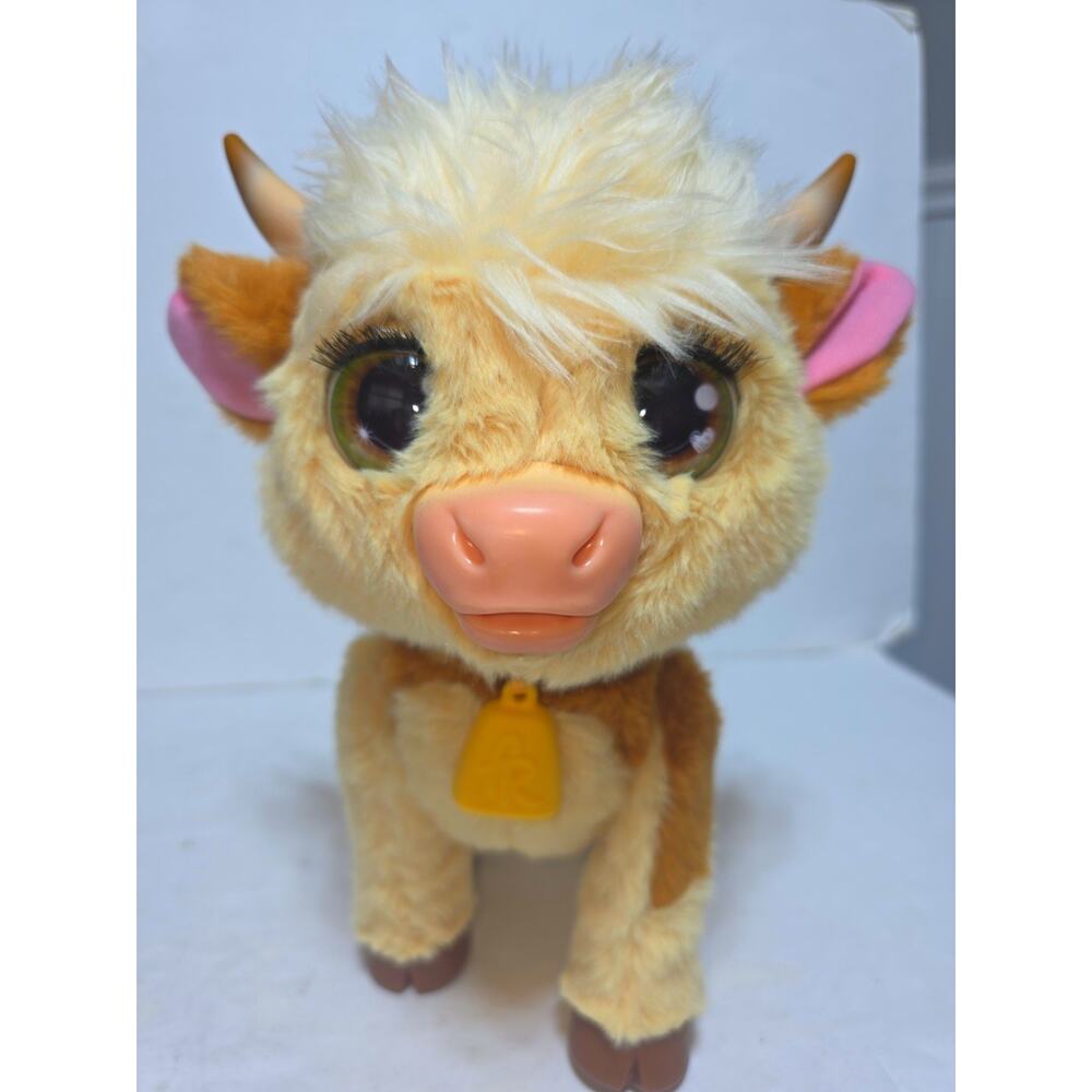 Fur Real Maggie Interactive Feed & Follow Cow Plush Toy Cow ONLY No Box TESTED!